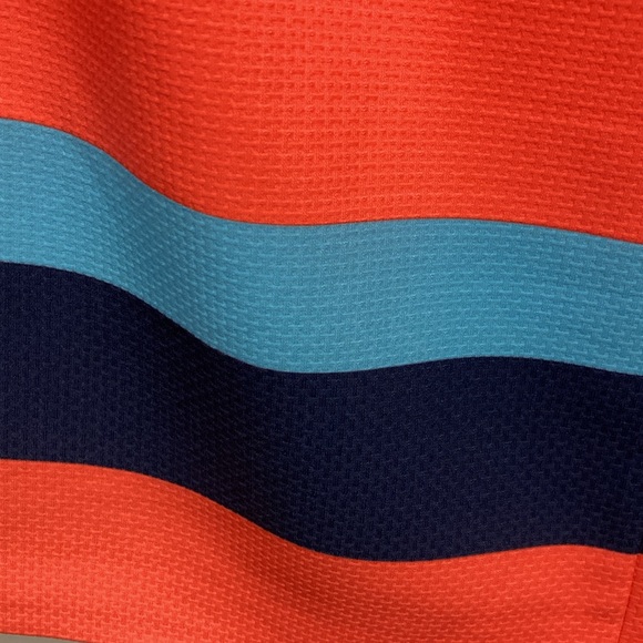 Ted Baker Dress Size 4 (8-10) EUC Lined Orange Gold back zipper - Picture 5 of 9